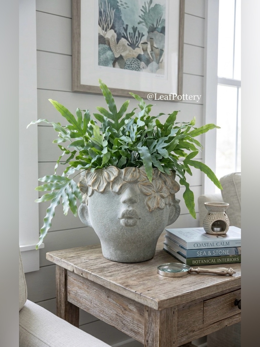 Goddess Head Planter with Drainage Hole • Face Flower Pot for Indoor Outdoor